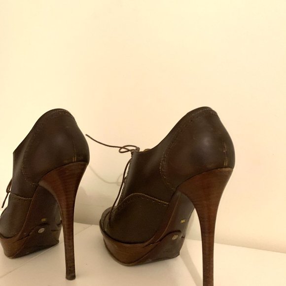 Ralph Lauren Brown Oxford Boots- size 8.5 - Picture 3 of 5